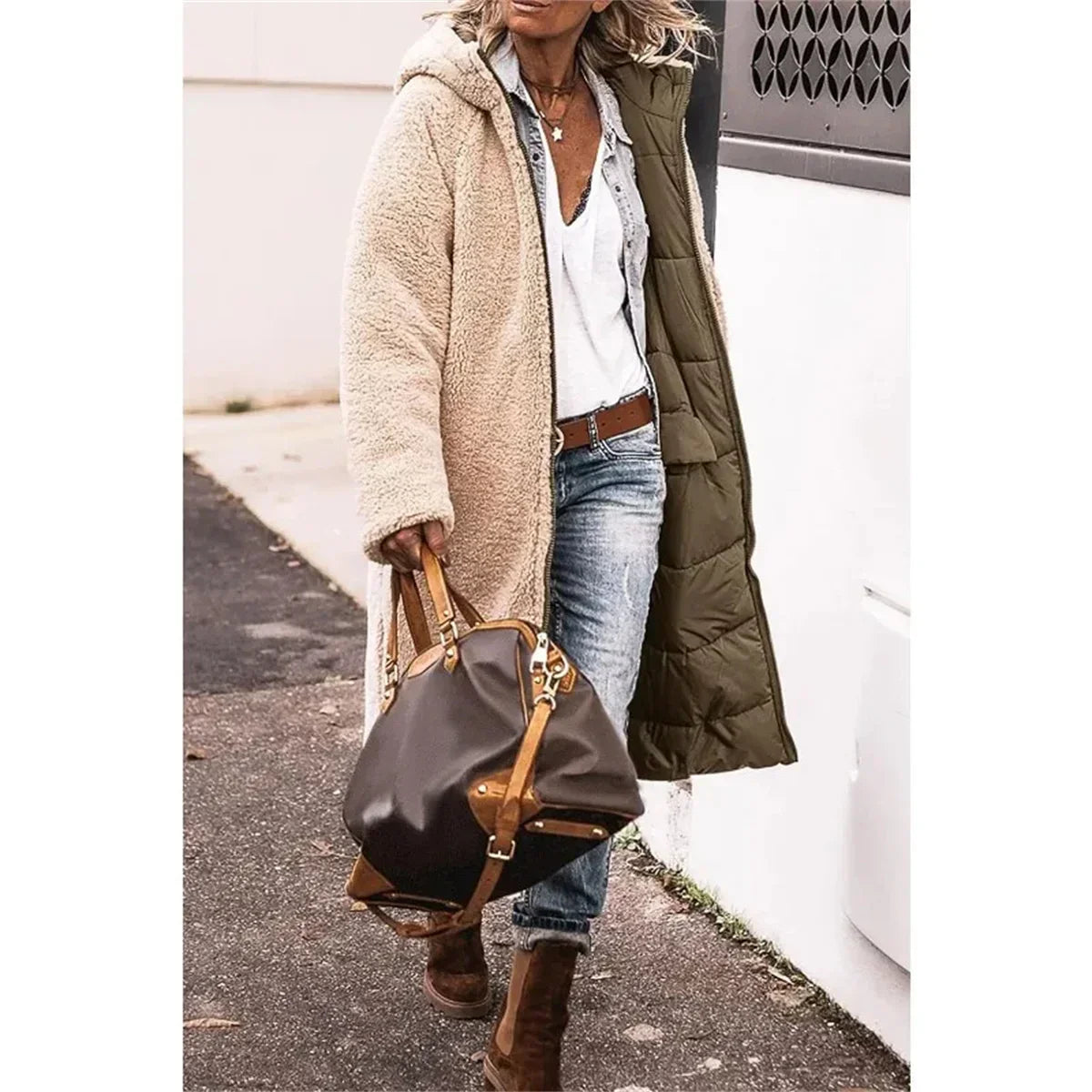 Maria Kihúzható steppelt kabát