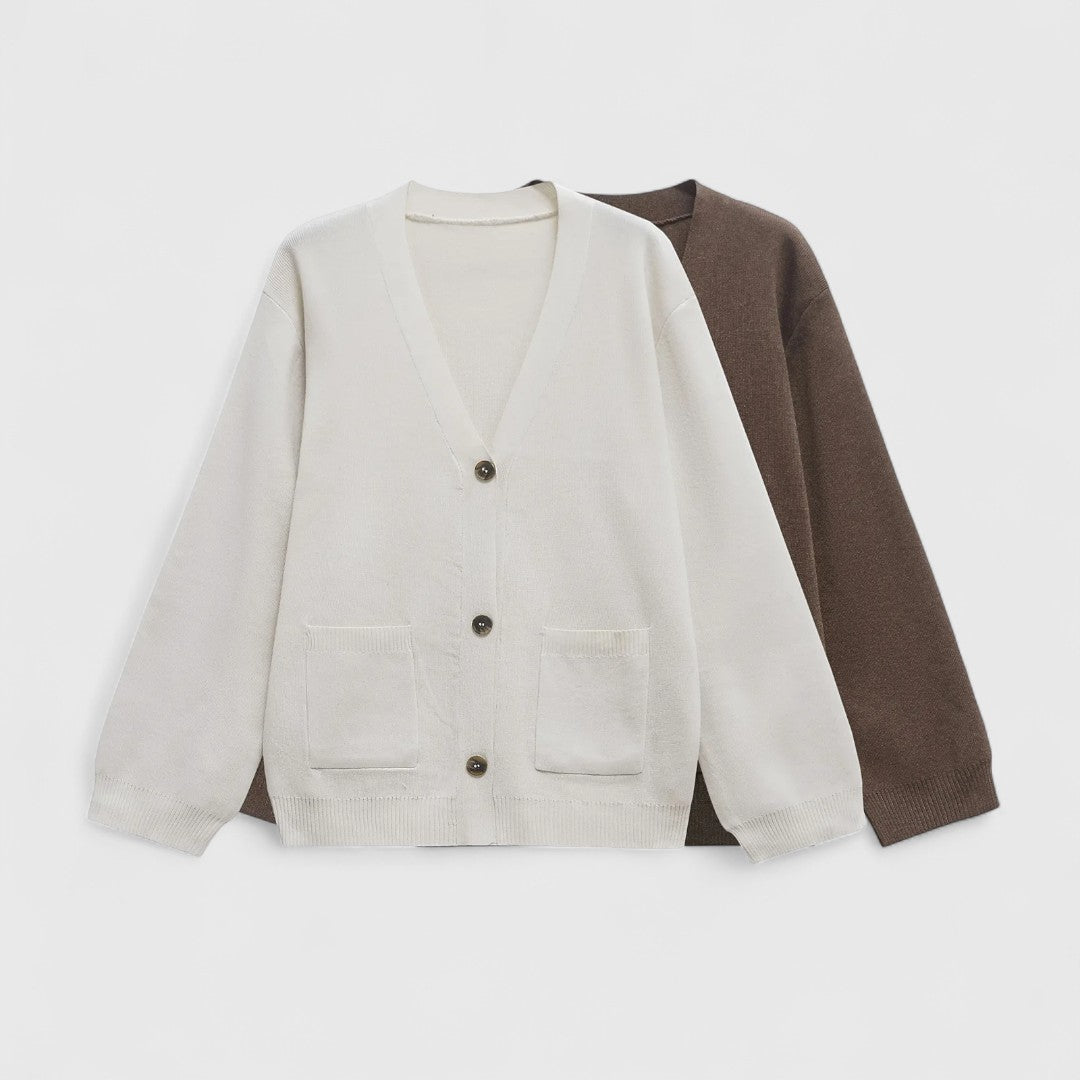 Bella – V-nyakú kötött kardigán