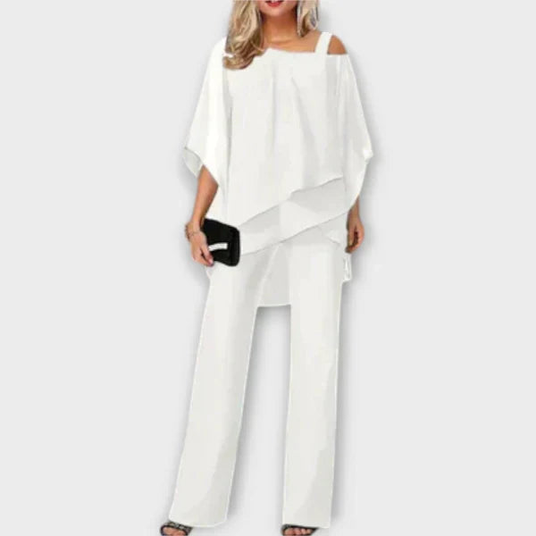 Este ruházat selyemchiffon estélyi készlet