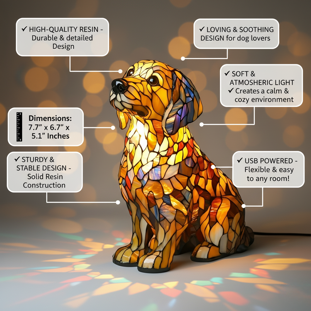 Lily a Spirituális Arany Retriever Figure