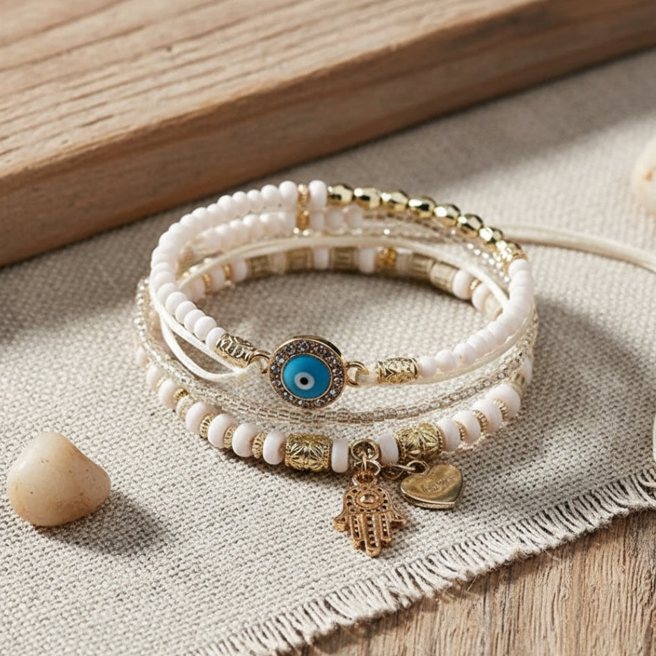 Ensemble de bracelets Hamsa