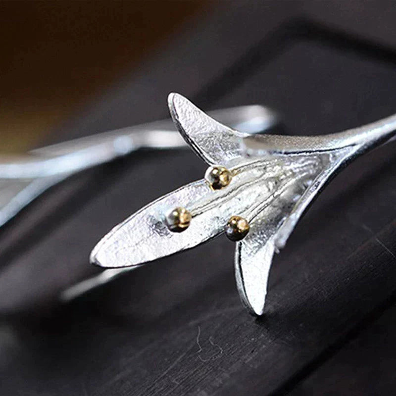 Boucles d'oreilles en argent en forme de fleur