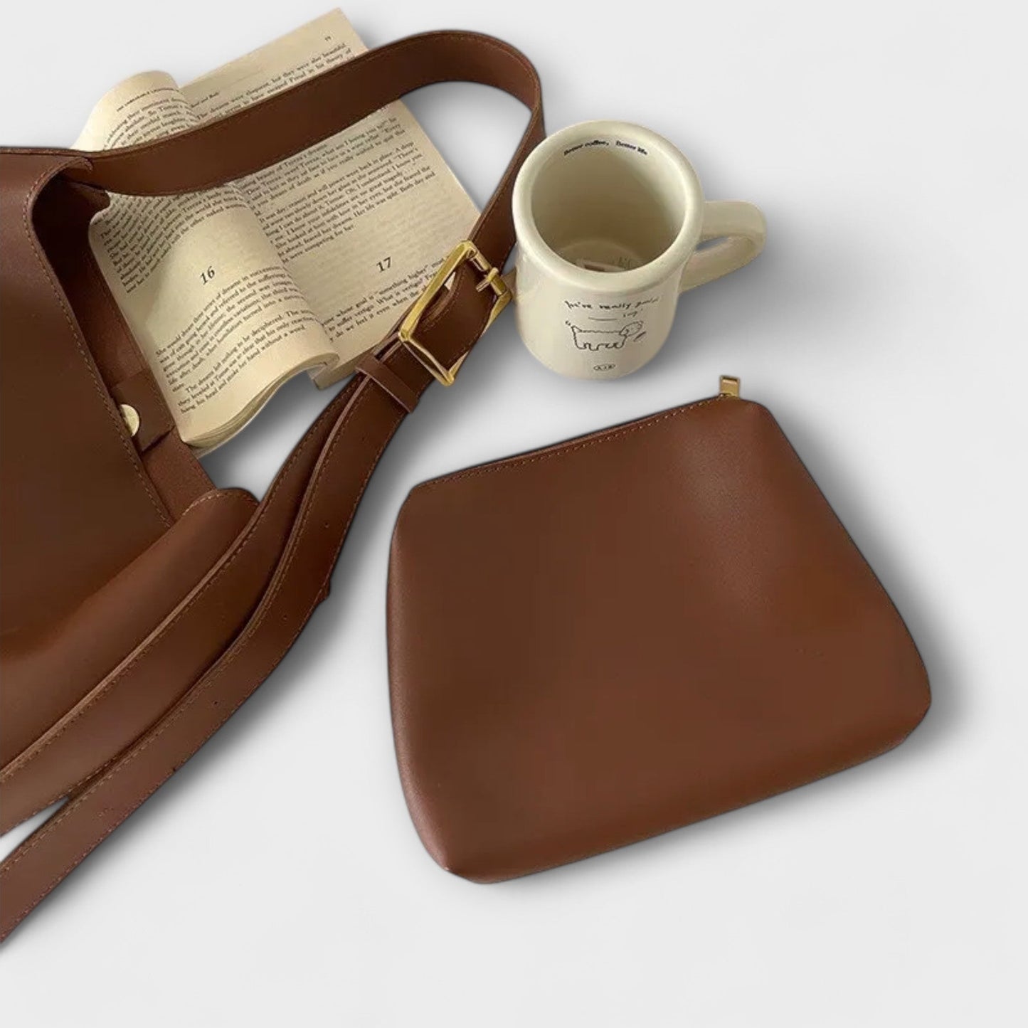 Elegáns bőr vállizsák